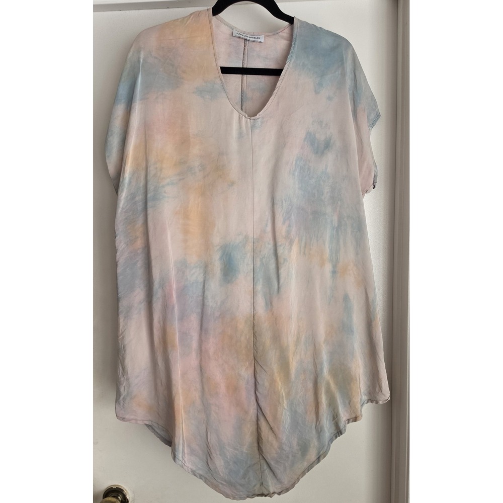 Junim Los Angeles Silk Tunic Top S Boho Tie Dye Oversized Designer Lagenlook